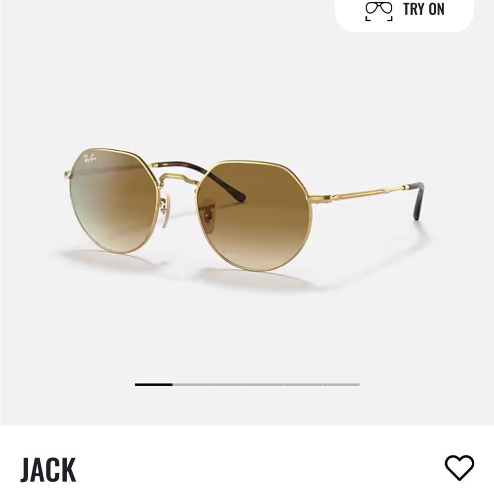 Ray-Ban JACK Gold Frame Sunglasses with Brown Gradient Lenses
